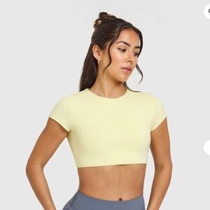 ISO!! Oner Active pastel yellow crop top